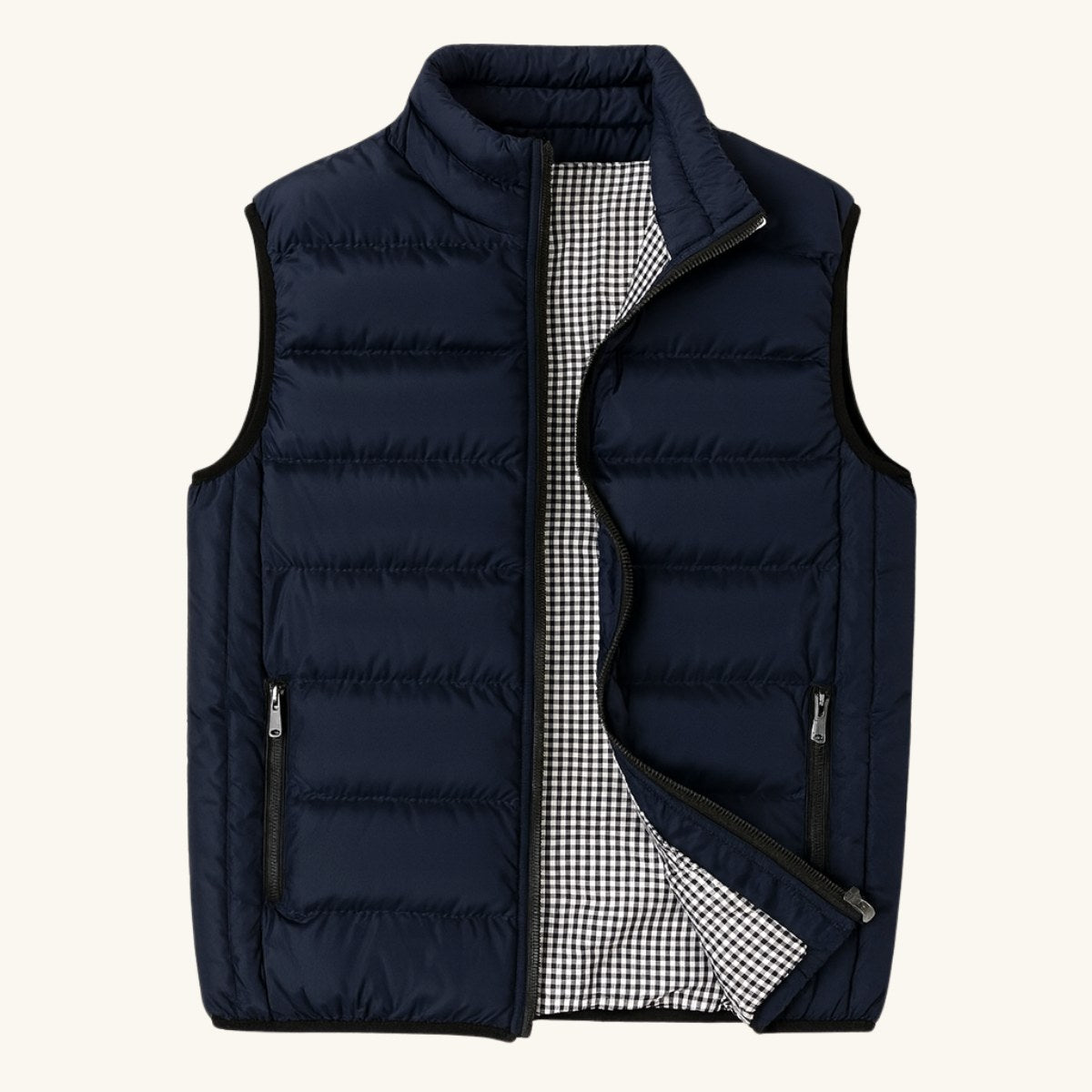 Hunter | Men's Quilted Puffer Gilet, Sleeveless Layering Gilet | Bella Blue