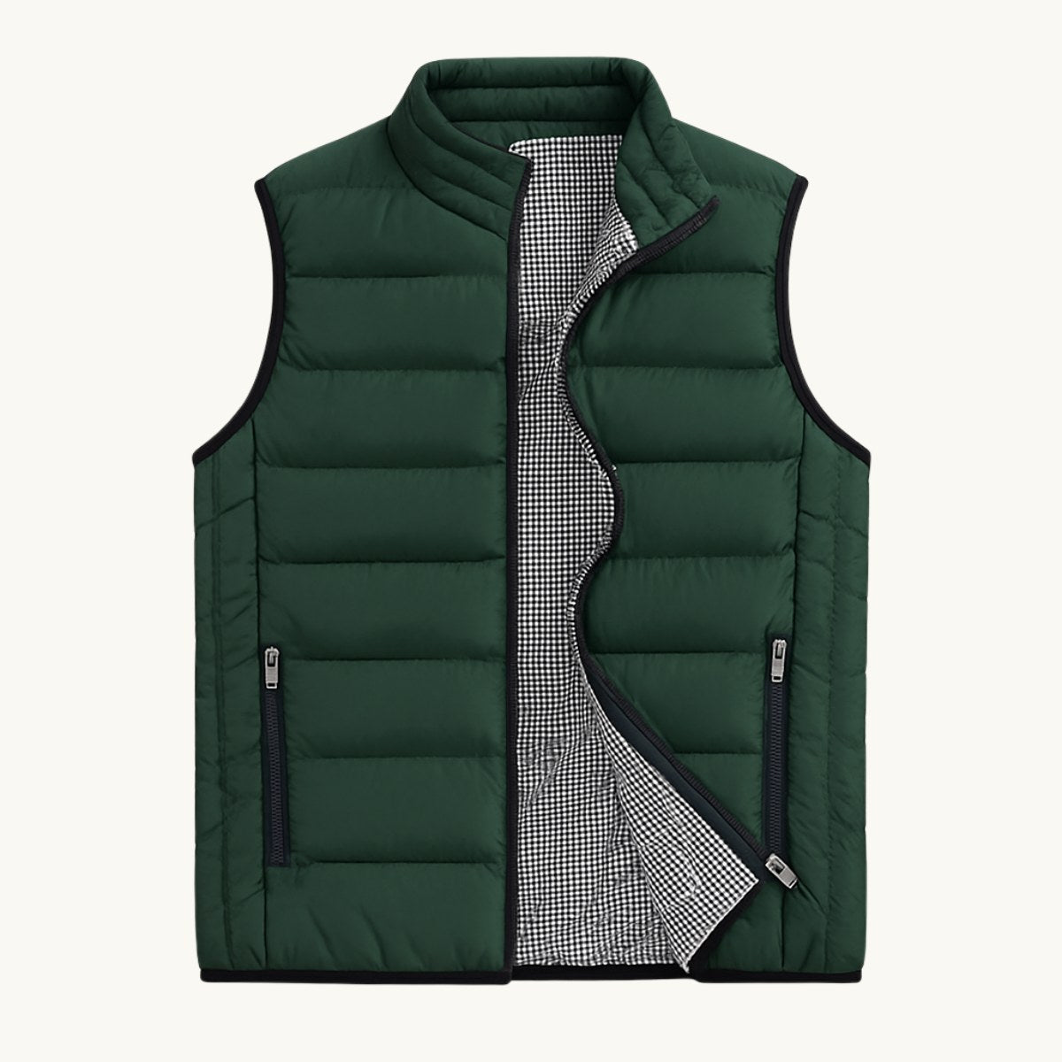 Hunter | Men's Quilted Puffer Gilet, Sleeveless Layering Gilet | Bella Blue