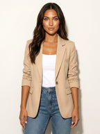Imogen | Women's Tailored Blazer, Fitted Smart Jacket | Bella Blue | Blauw
