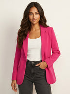 Imogen | Women's Tailored Blazer, Fitted Smart Jacket | Bella Blue | Beige