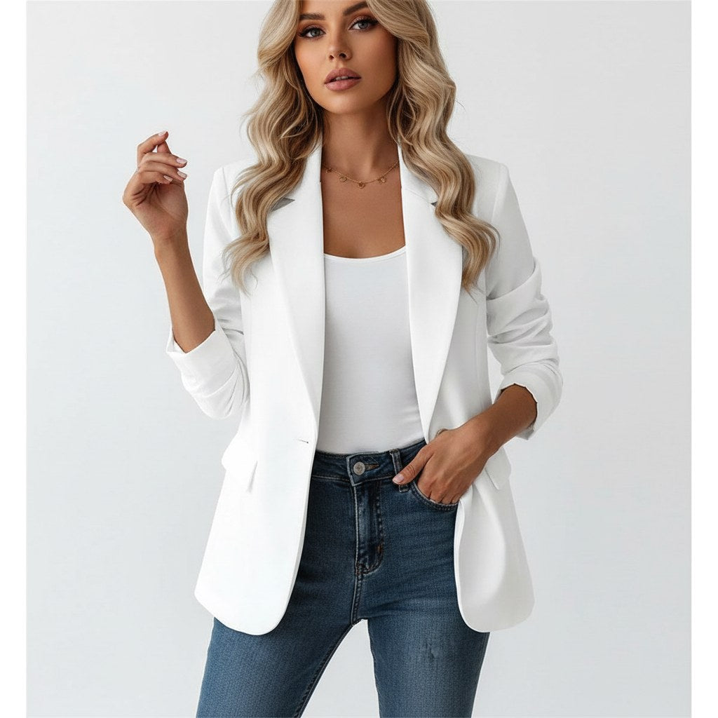 Imogen | Women's Tailored Blazer, Fitted Smart Jacket | Bella Blue