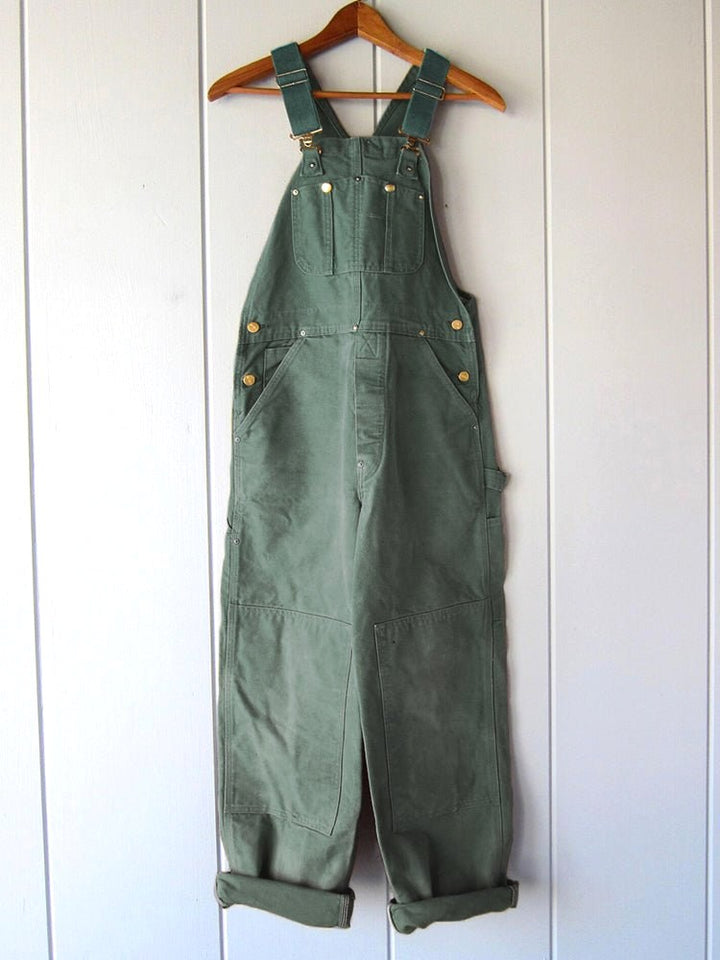 Iris | Women's Cotton Adjustable Dungarees, Functional Work Dungarees | Bella Blue