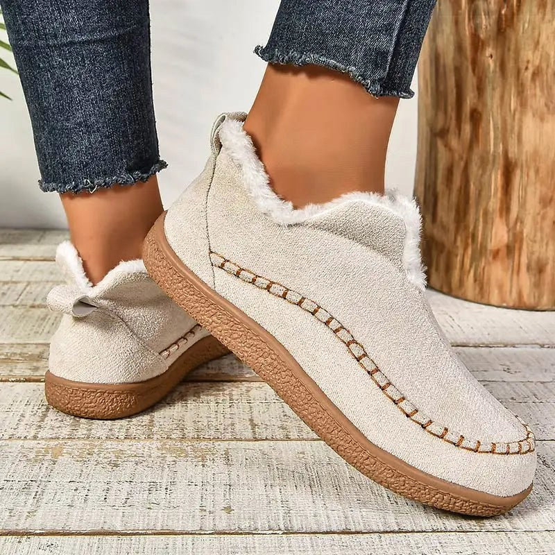 Iris | Women's Orthopedic Ankle Boots, Waterproof Leather Ankle Boots | Bella Blue | Beige