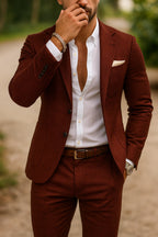 Isaac | Men's Slim-Fit Two-Piece Suit, Notch Lapel Tailored Suit | Bella Blue