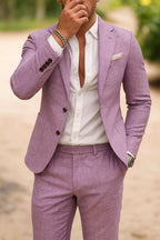Isaac | Men's Slim-Fit Two-Piece Suit, Notch Lapel Tailored Suit | Bella Blue