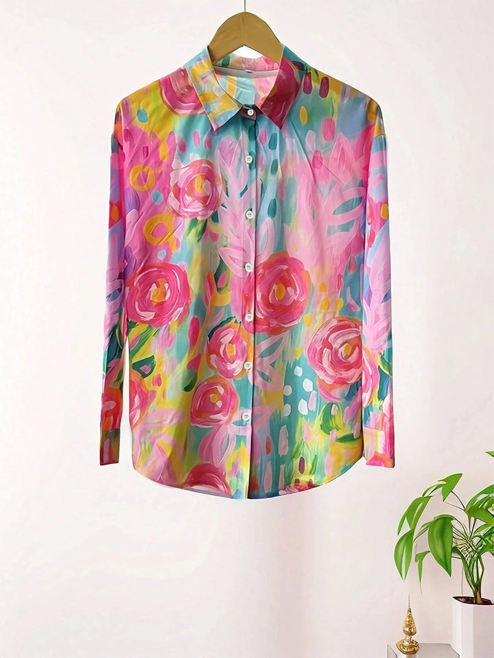 Isabella | Women's Colourful Printed Short Sleeve Blouse - image 7