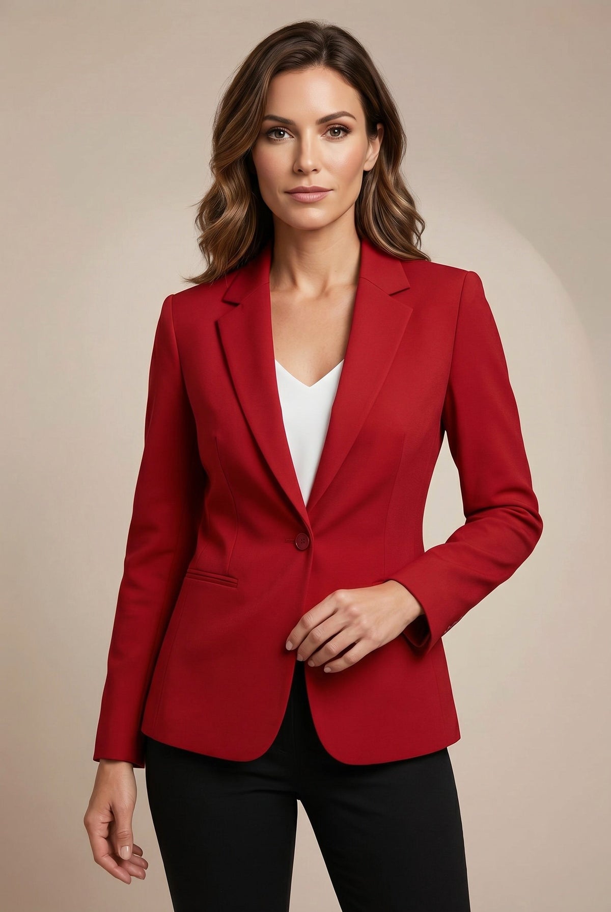 Isaline | Women's Tailored Blazer, Slim Fit Lapel Collar Trouser Suit | Bella Blue