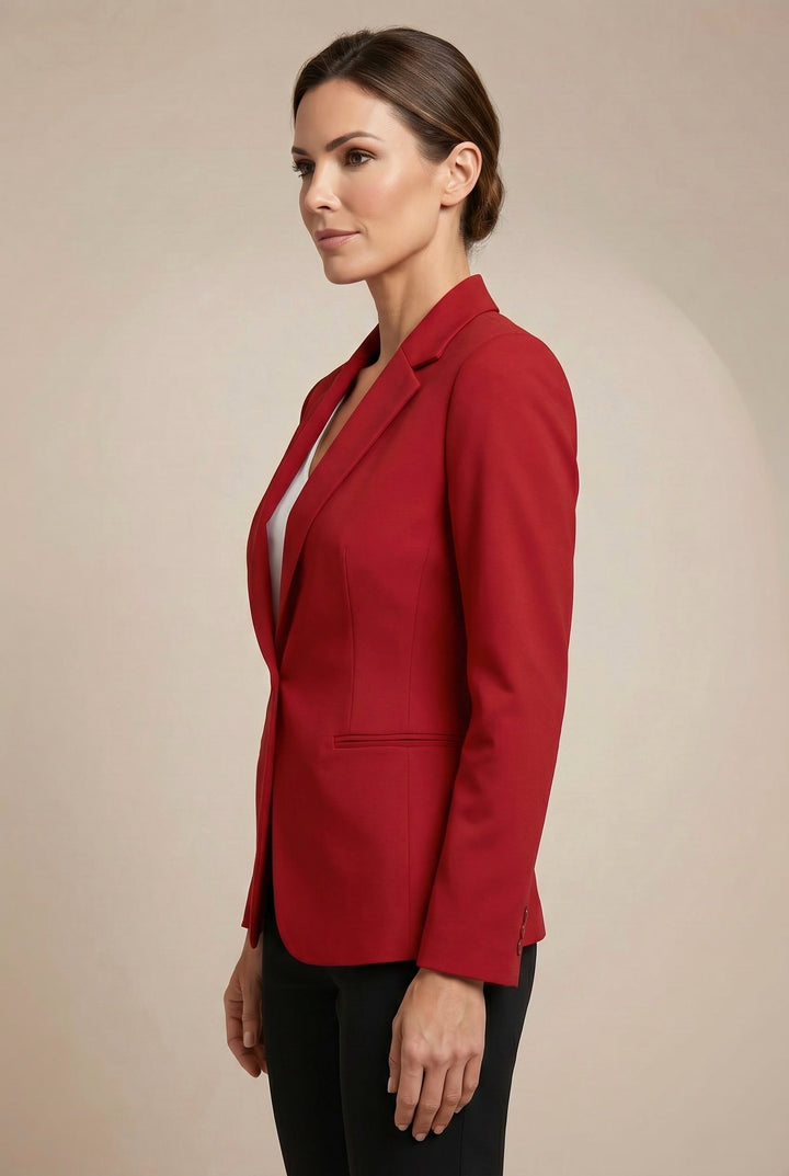 Isaline | Women's Tailored Blazer, Slim Fit Lapel Collar Trouser Suit | Bella Blue