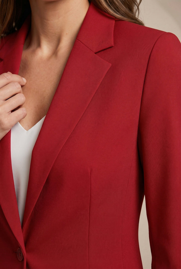 Isaline | Women's Tailored Blazer, Slim Fit Lapel Collar Trouser Suit | Bella Blue