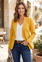 Isaline | Women's Tailored Blazer, Slim Fit Lapel Collar Trouser Suit | Bella Blue