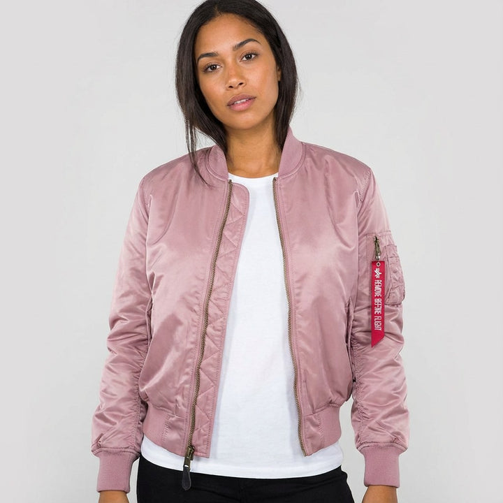 Isla | Women's Utility Bomber Jacket, Satin-Finish Autumn Jacket | Bella Blue