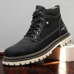 Jack | Men's Leather Work Boots, Lace-Up Anti-Slip Boots | Bella Blue | Moss Green