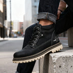 Jack | Men's Leather Work Boots, Lace-Up Anti-Slip Boots | Bella Blue