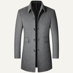 Jackson | Men's Wool Blend Tailored Coat, Longline Autumn Coat | Bella Blue
