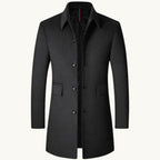 Jackson | Men's Wool Blend Tailored Coat, Longline Autumn Coat | Bella Blue