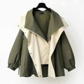 Jacqueline | Women's Oversized Layered Jacket, Practical Autumn Jacket | Bella Blue | Green