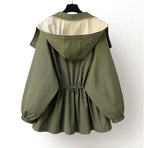 Jacqueline | Women's Oversized Layered Jacket, Practical Autumn Jacket | Bella Blue