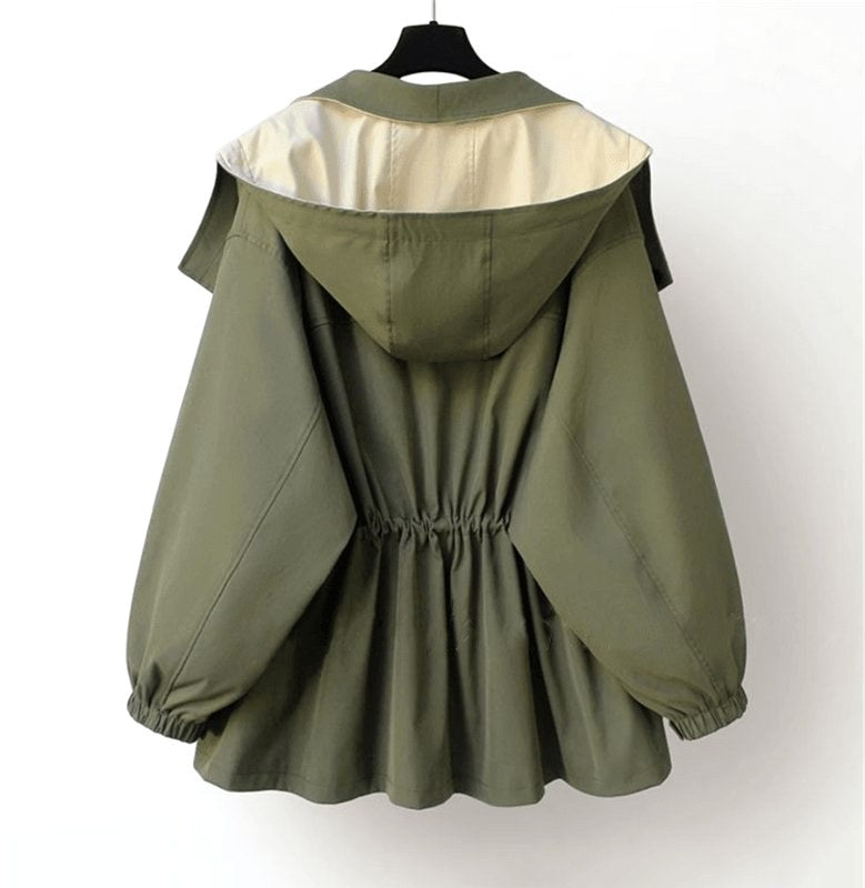 Jacqueline | Women's Oversized Layered Jacket, Practical Autumn Jacket | Bella Blue