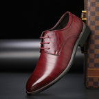 James | Men's Classic Lace-Up Leather Shoes, Formal Oxford Shoes | Bella Blue