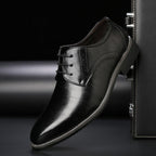 James | Men's Classic Lace-Up Leather Shoes, Formal Oxford Shoes | Bella Blue