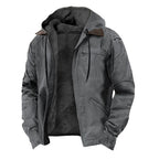 Jamie | Men's Hooded Full Zip Jacket, Lined Casual Jacket | Bella Blue | Olive Green