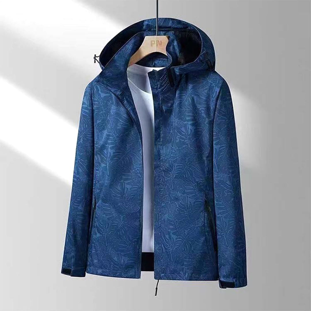 Janet | Women's Lightweight Waterproof Hooded Jacket, Practical Outdoor Jacket | Bella Blue | Navy Blue