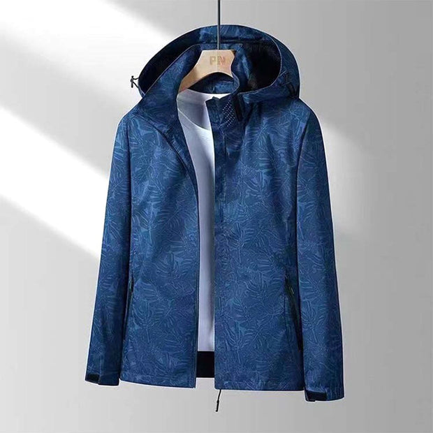 Janet | Women's Lightweight Waterproof Hooded Jacket, Practical Outdoor Jacket | Bella Blue | Navy Blue