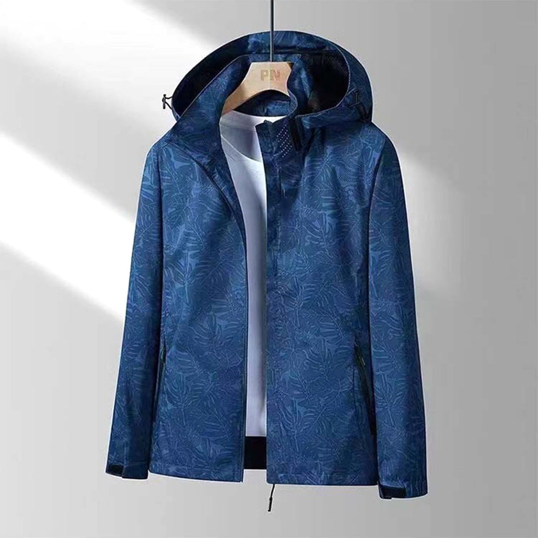 Janet | Women's Lightweight Waterproof Hooded Jacket, Practical Outdoor Jacket | Bella Blue | Mint Green