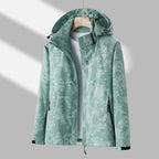 Janet | Women's Lightweight Waterproof Hooded Jacket, Practical Outdoor Jacket | Bella Blue | Black