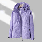 Janet | Women's Lightweight Waterproof Hooded Jacket, Practical Outdoor Jacket | Bella Blue