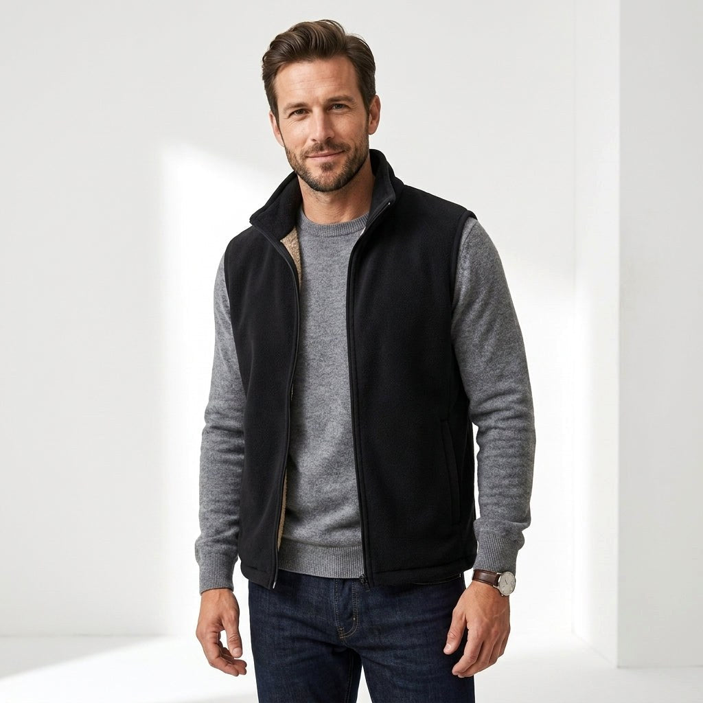 Jared | Men's Insulated Fleece Gilet, Warm Layering Gilet | Bella Blue