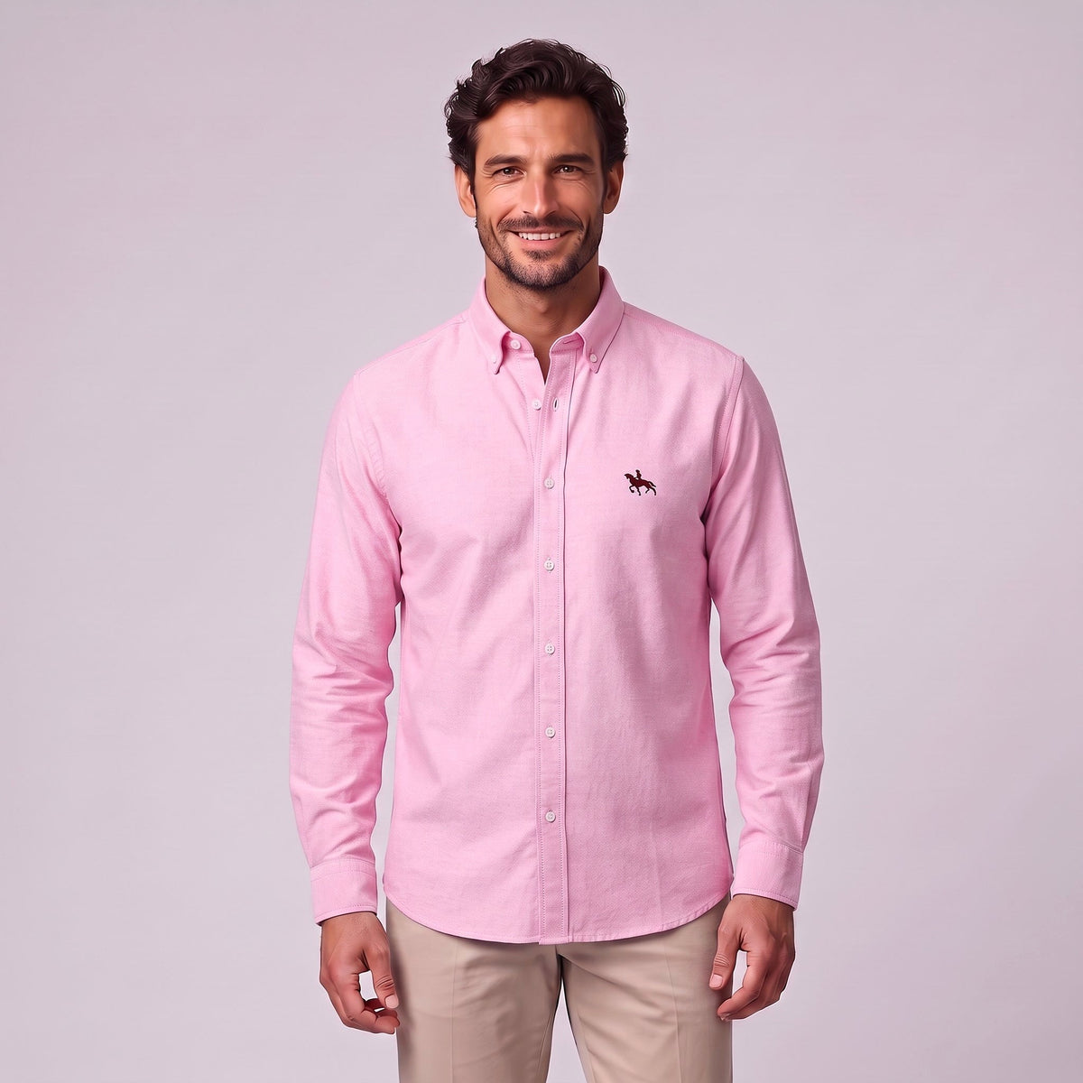 Jasper | Men's Long-Sleeve Shirt with Classic Collar, Button-Up Formal Shirt | Bella Blue
