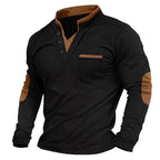 Jens | Men's V-Neck Jumper, Elegant Knit Jumper | Bella Blue | Brown
