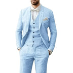 Johannes | Men's Three-Piece Suit in Royal Blue, Wedding Suit | Bella Blue | Light Blue