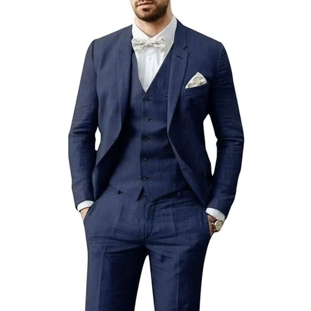 Johannes | Men's Three-Piece Suit in Royal Blue, Wedding Suit | Bella Blue | Light Blue