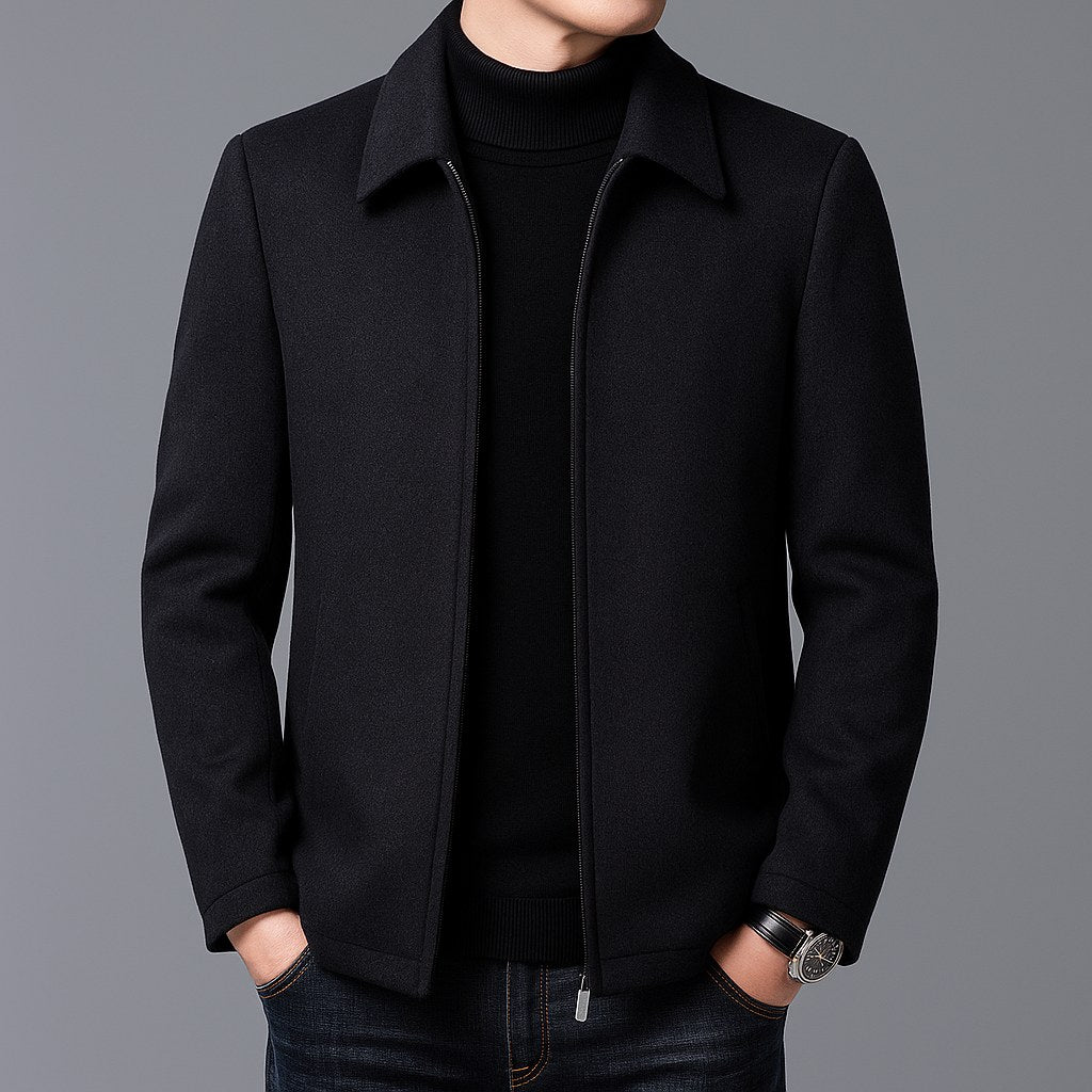 Jordan | Men's Wool Jacket, Tailored Autumn Jacket | Bella Blue | Brown