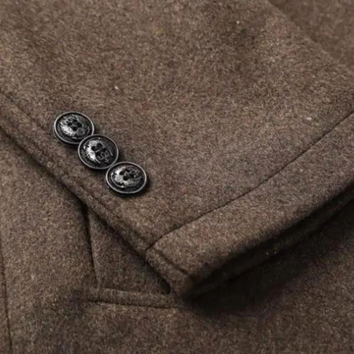Jordan | Men's Wool Overcoat, Classic Wool Coat | Bella Blue