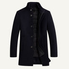 Jordan | Men's Wool Overcoat, Classic Wool Coat | Bella Blue