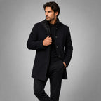 Jordan | Men's Wool Overcoat, Classic Wool Coat | Bella Blue