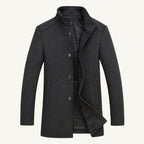 Jordan | Men's Wool Overcoat, Classic Wool Coat | Bella Blue