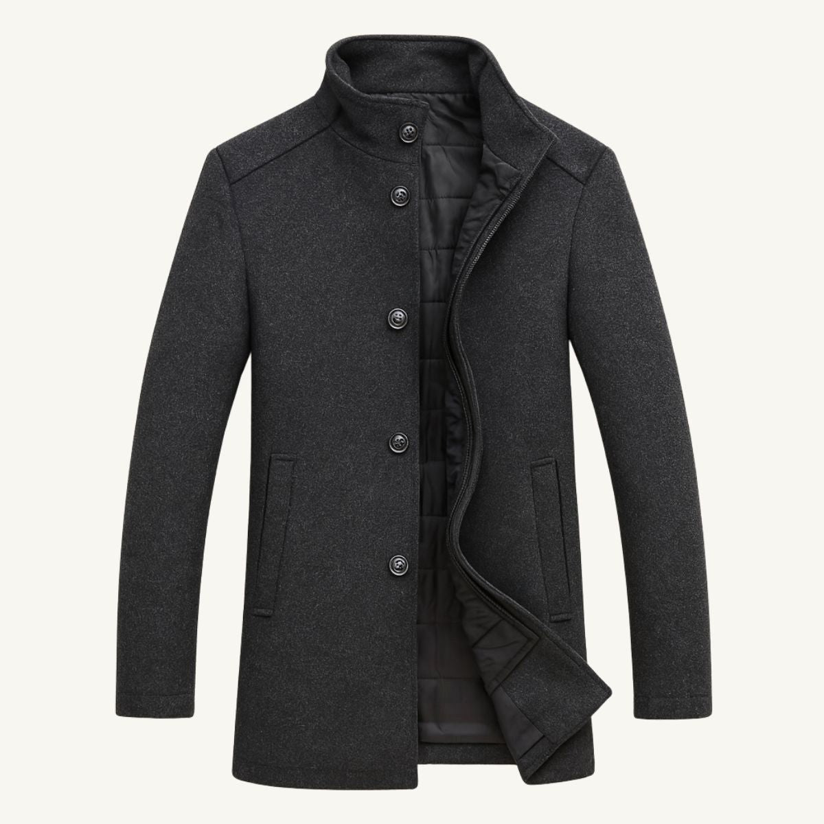 Jordan | Men's Wool Overcoat, Classic Wool Coat | Bella Blue