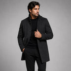 Jordan | Men's Wool Overcoat, Classic Wool Coat | Bella Blue