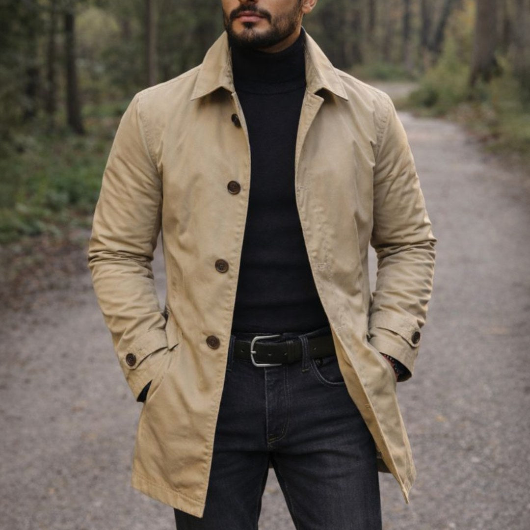 Josef | Men's Weatherproof Coat, Windproof Men's Jacket | Bella Blue | Grey