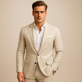 Joseph | Men's Lightweight Blazer, Smart-Casual Jacket | Bella Blue | Beige
