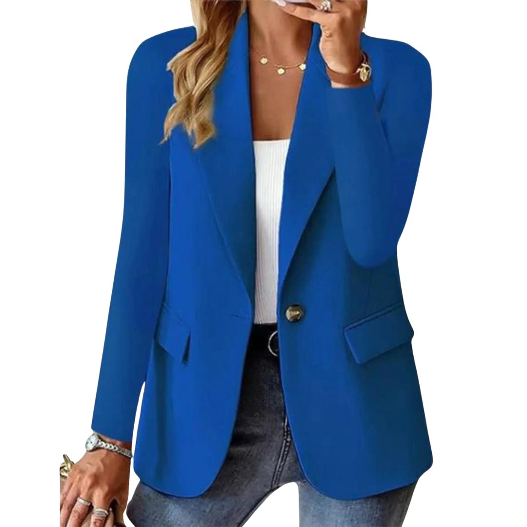 Josephine | Women's Long Sleeve Blazer, Notched Lapel Blazer Suit | Bella Blue | Blue