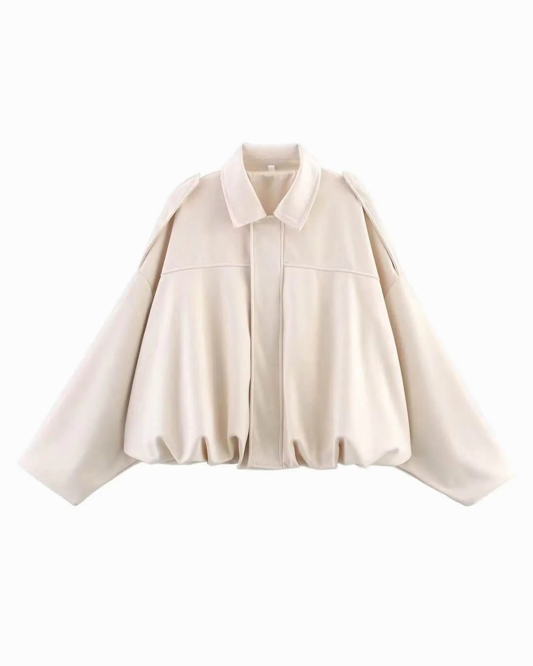 Josette | Women's Faux Suede Collared Bomber Jacket, Structured Collar Jacket | Bella Blue