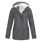 Judith | Women's Windproof Hooded Rain Jacket, Lightweight Autumn Coat | Bella Blue