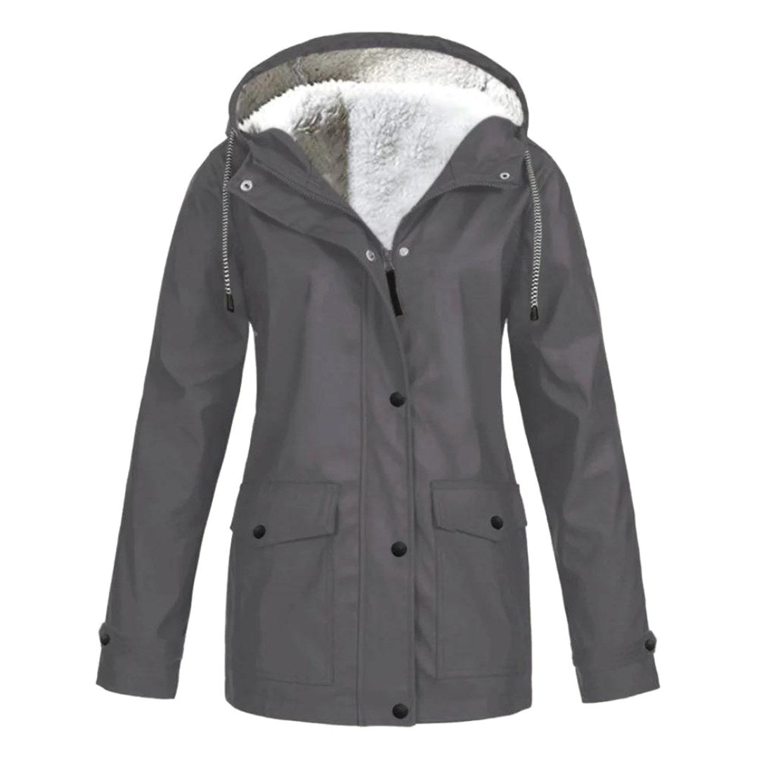 Judith | Women's Windproof Hooded Rain Jacket, Lightweight Autumn Coat | Bella Blue