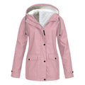 Judith | Women's Windproof Hooded Rain Jacket, Lightweight Autumn Coat | Bella Blue | Dark Grey