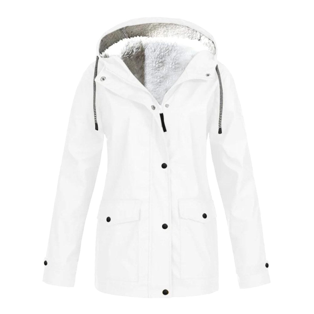 Judith | Women's Windproof Hooded Rain Jacket, Lightweight Autumn Coat | Bella Blue | Dark Blue